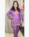 Kashmiri Embroidered Rayon Corset Set