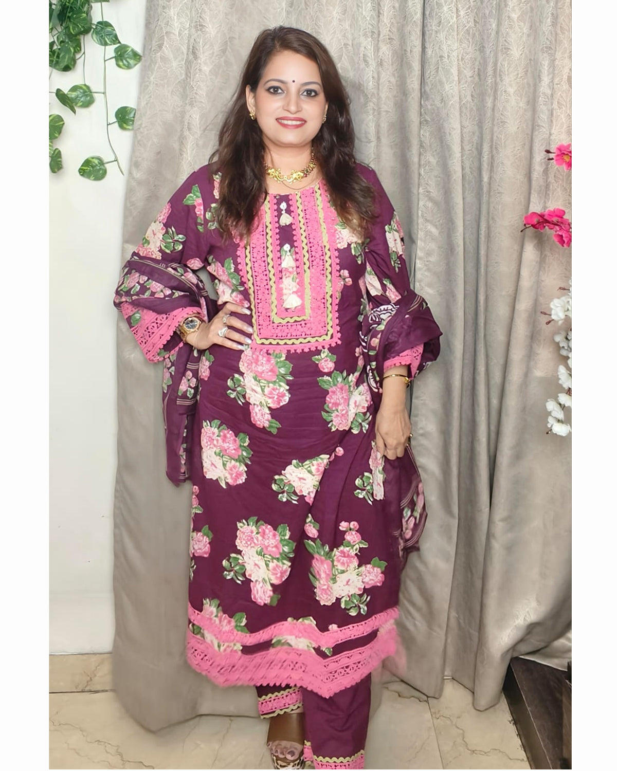 Beautiful Pure Cotton 3-Piece Suit Set