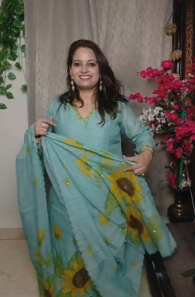 Gorgeous Pure Linen A-line suit