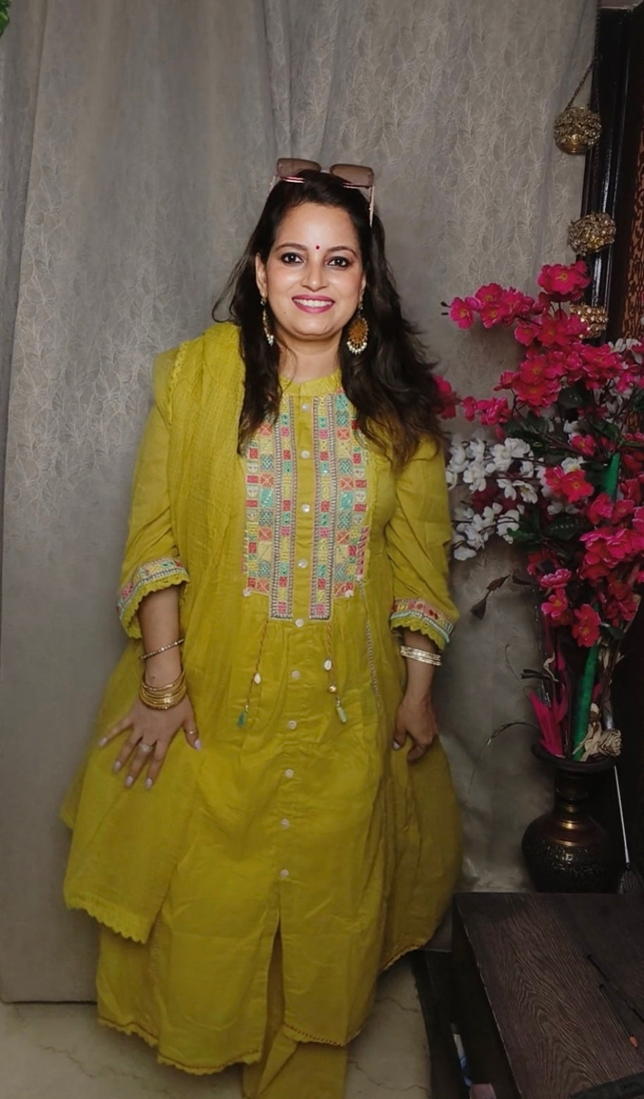 Pure Mul Cotton A-Line Suit Set
