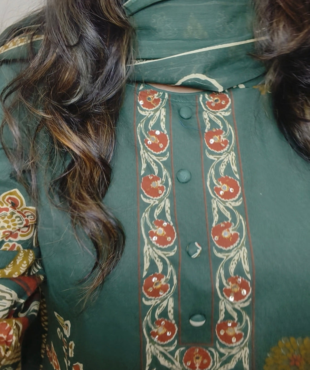 Pure cotton suit with beautiful prints